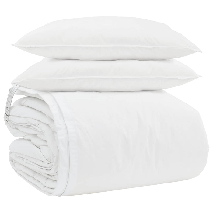 Set de Pături cu pernă 3 pcs Alb Pene de rață - WALTI WALTI