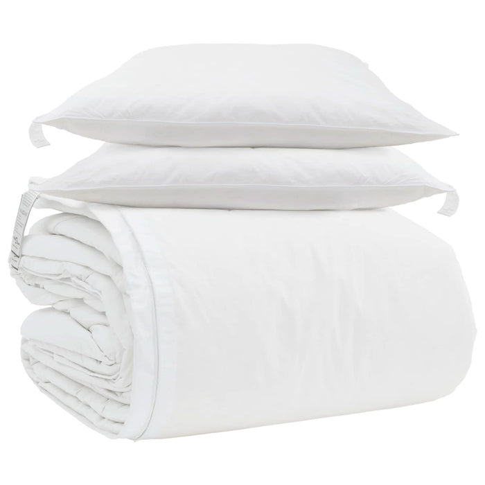 Set de Pături cu pernă 3 pcs Alb Pene de rață - WALTI WALTI