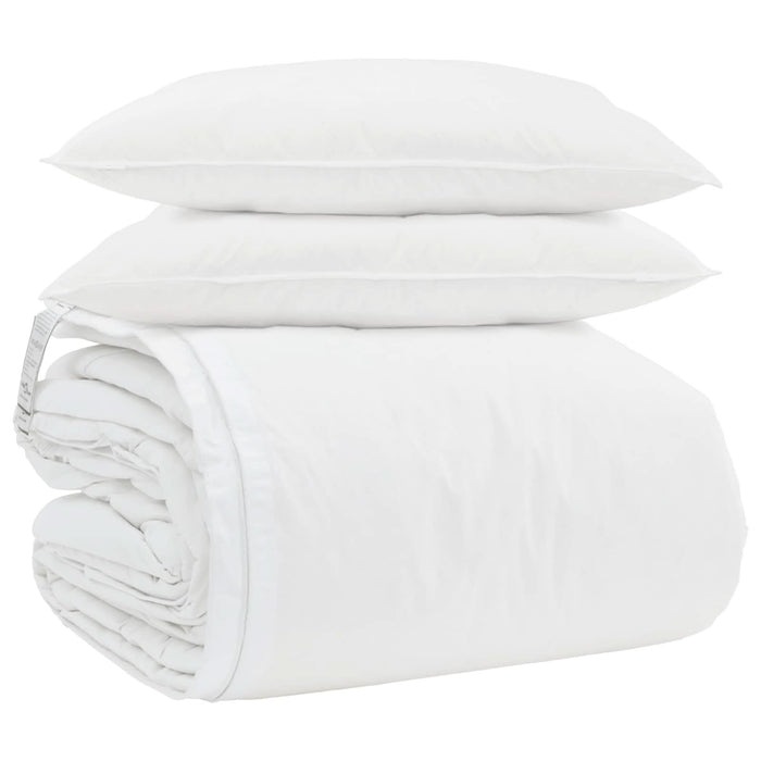 Set de Pături cu pernă 3 pcs Alb Pene de rață - WALTI WALTI