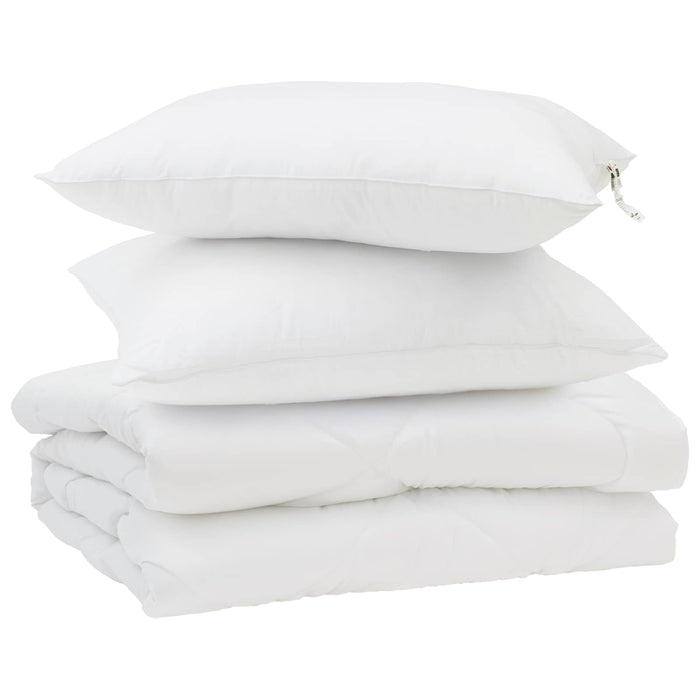 Pilotă de vară cu pernă 3 pcs Alb Microfibră - WALTI WALTI