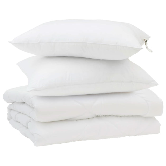 Pilotă de vară cu pernă 3 pcs Alb Microfibră - WALTI WALTI