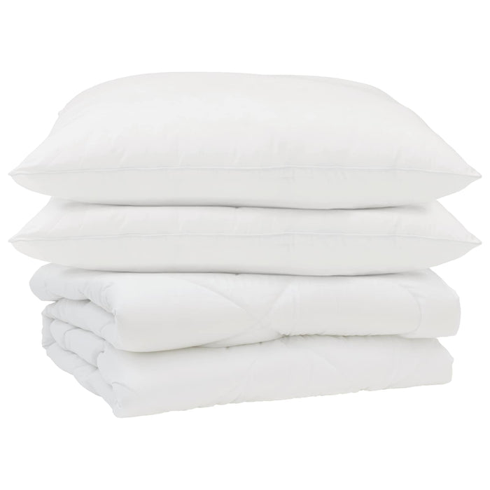 Pilotă de vară cu pernă 3 pcs Alb Microfibră - WALTI WALTI