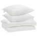 Pilotă cu pernă 3 pcs Alb Microfibră - WALTI WALTI