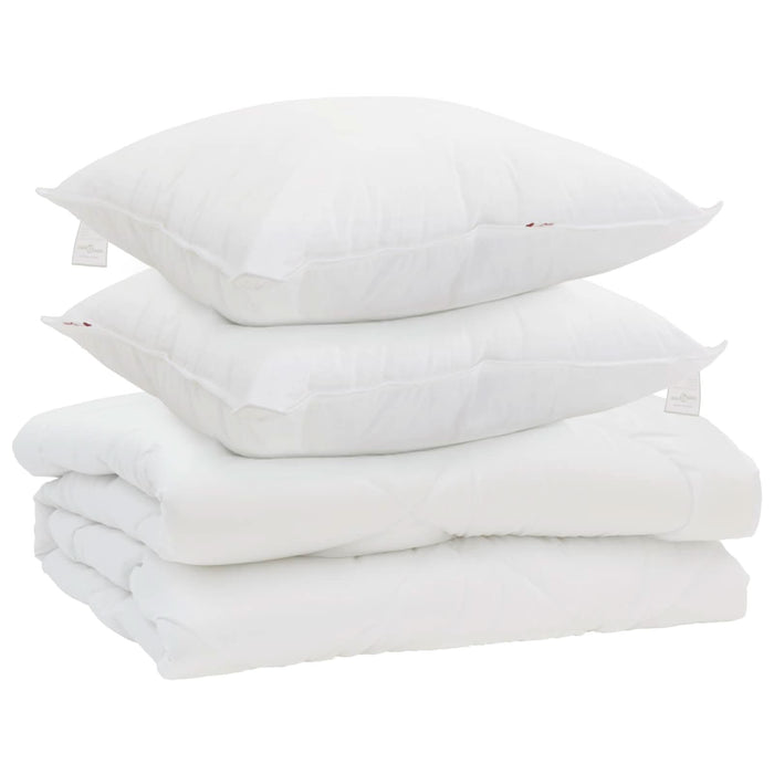 Pilotă cu pernă 3 pcs Alb Microfibră - WALTI WALTI