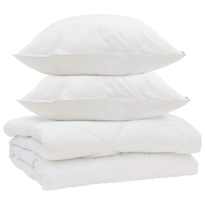 Pilotă cu pernă 3 pcs Alb Microfibră - WALTI WALTI