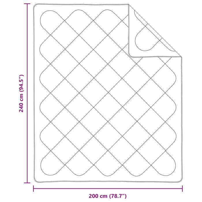 Pilotă cu pernă 3 pcs Alb Microfibră - WALTI WALTI