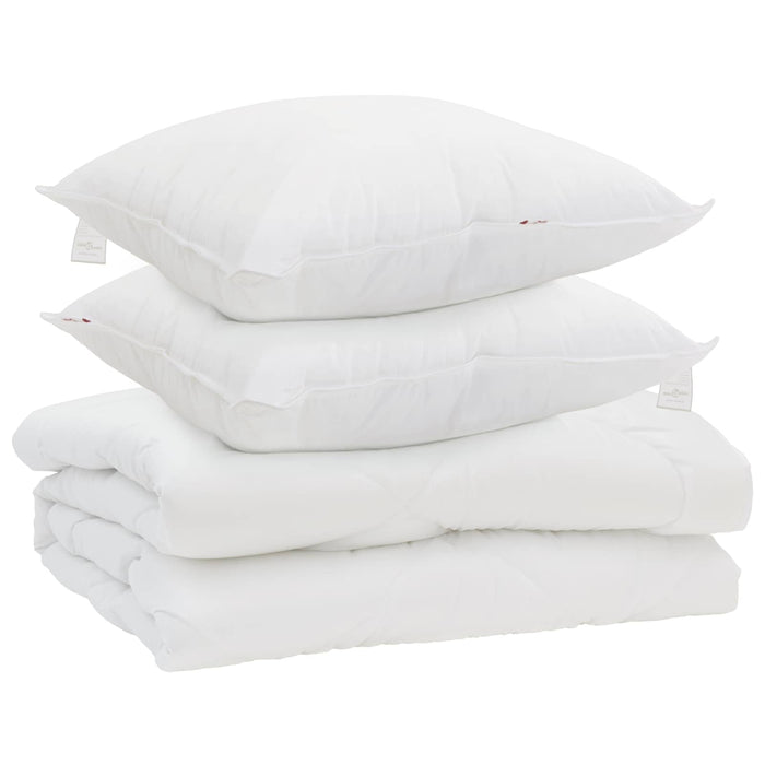 Pilotă cu pernă 3 pcs Alb Microfibră - WALTI WALTI