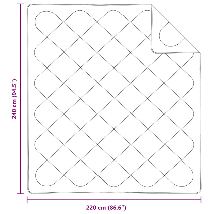 Pilotă cu pernă 3 pcs Alb Microfibră - WALTI WALTI