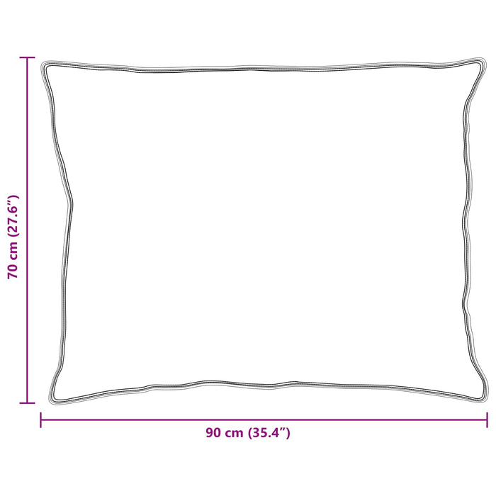 Pilotă cu pernă 3 pcs Alb Microfibră - WALTI WALTI