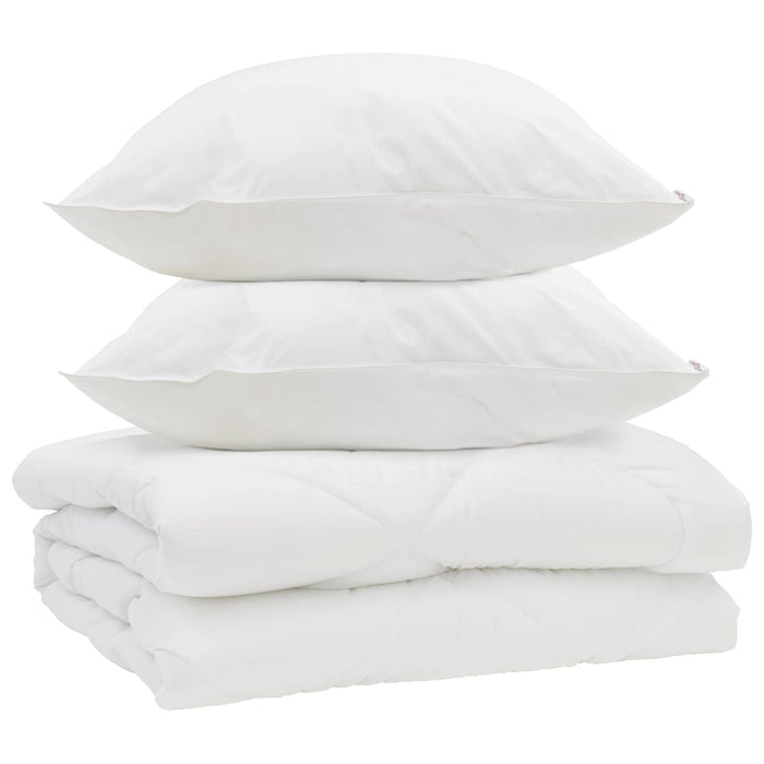 Pilotă cu pernă 3 pcs Alb Microfibră - WALTI WALTI