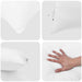 Pilotă cu pernă 3 pcs Alb Microfibră - WALTI WALTI