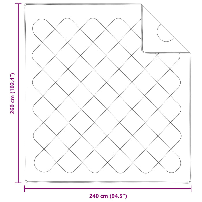 Pilotă cu pernă 3 pcs Alb Microfibră - WALTI WALTI