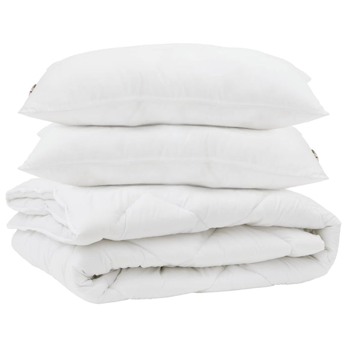 Pilotă cu pernă 3 pcs Alb Microfibră - WALTI WALTI