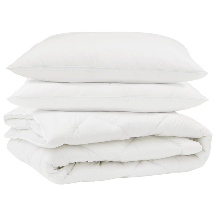 Pilotă cu pernă 3 pcs Alb Microfibră - WALTI WALTI