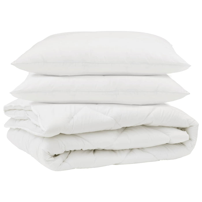 Pilotă cu pernă 3 pcs Alb Microfibră - WALTI WALTI