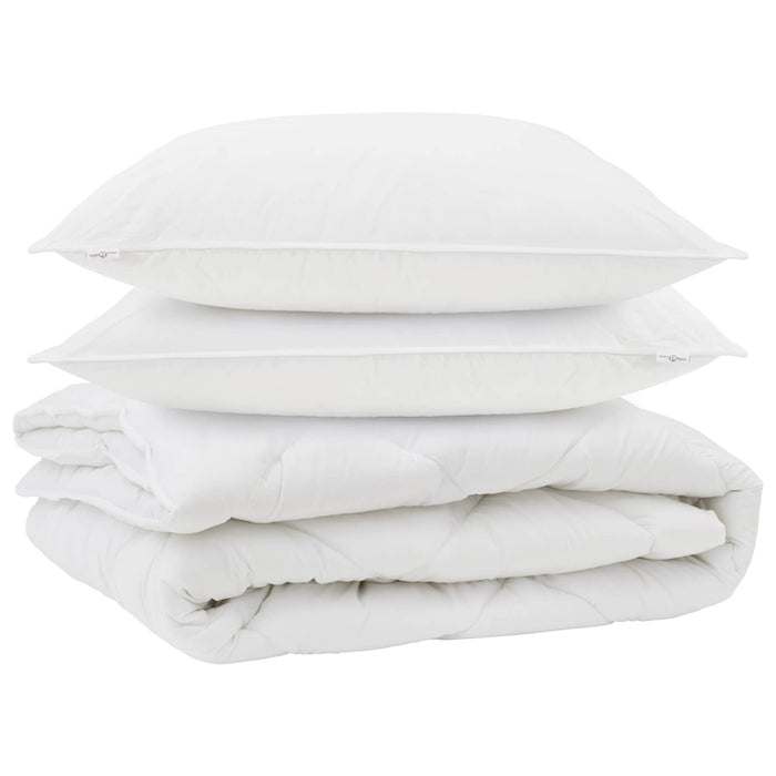 Duvet pentru toate sezoanele cu pernă 3 pcs Alb Microfibră - WALTI WALTI