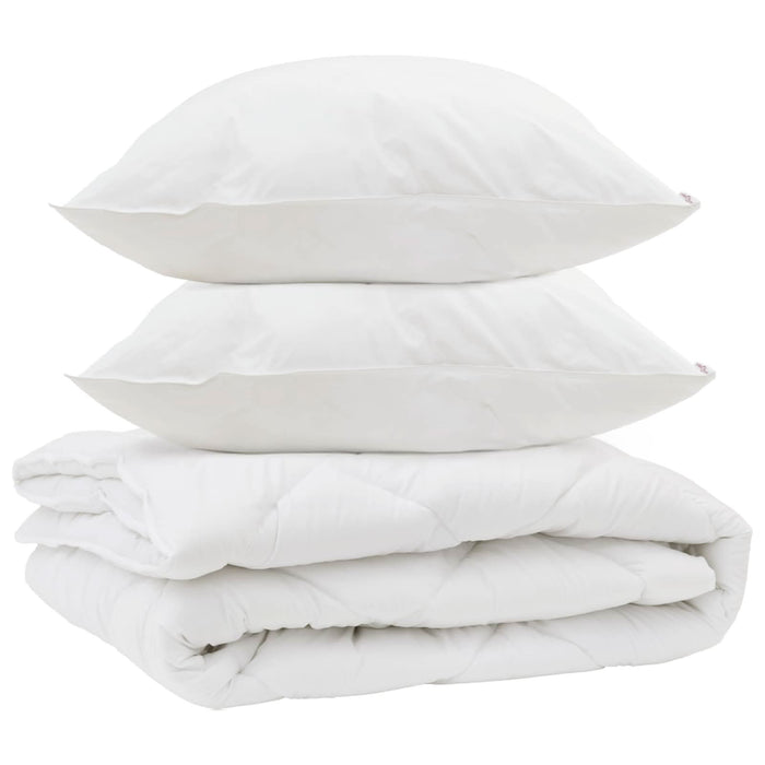 Duvet pentru toate sezoanele cu pernă 3 pcs Alb Microfibră - WALTI WALTI