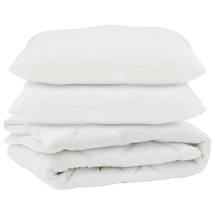 Pilotă cu pernă 3 pcs Alb Microfibră - WALTI WALTI