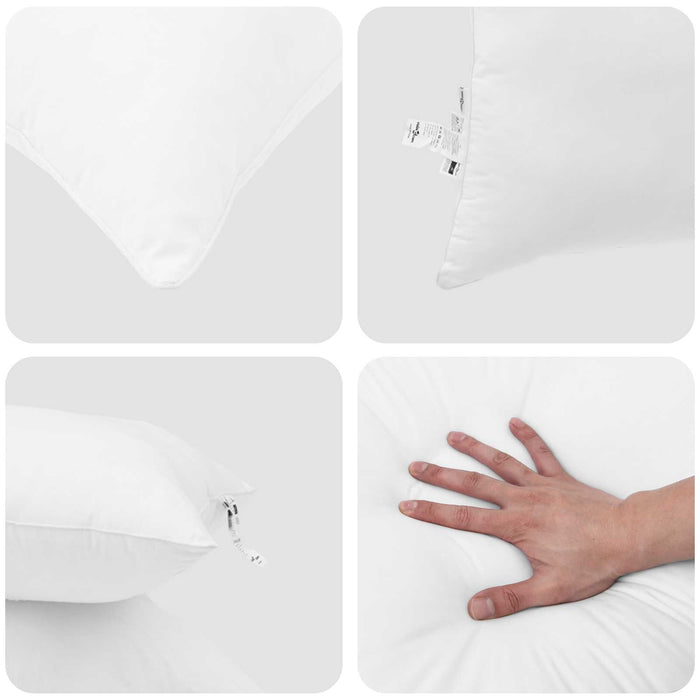 Pilotă cu pernă 3 pcs Alb Microfibră - WALTI WALTI
