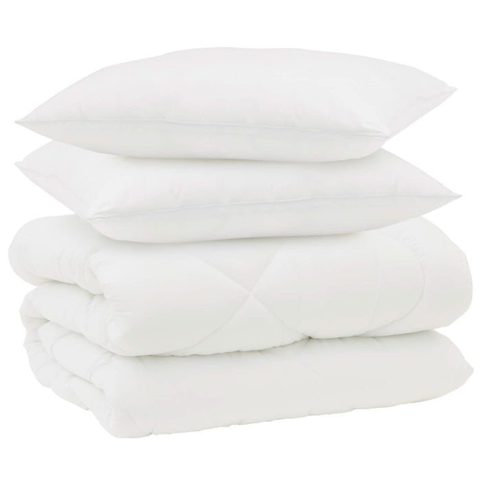 Duvet de iarnă cu pernă 3 pcs Alb Microfibră - WALTI WALTI