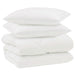 Duvet de iarnă cu pernă 3 pcs Alb Microfibră - WALTI WALTI