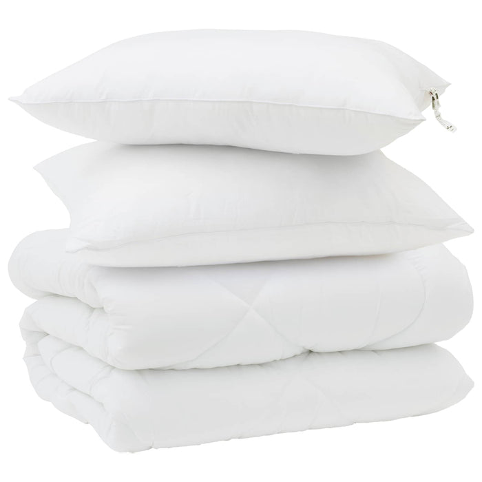 Duvet de iarnă cu pernă 3 pcs Alb Microfibră - WALTI WALTI