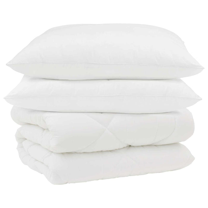 Duvet de iarnă cu pernă 3 pcs Alb Microfibră - WALTI WALTI