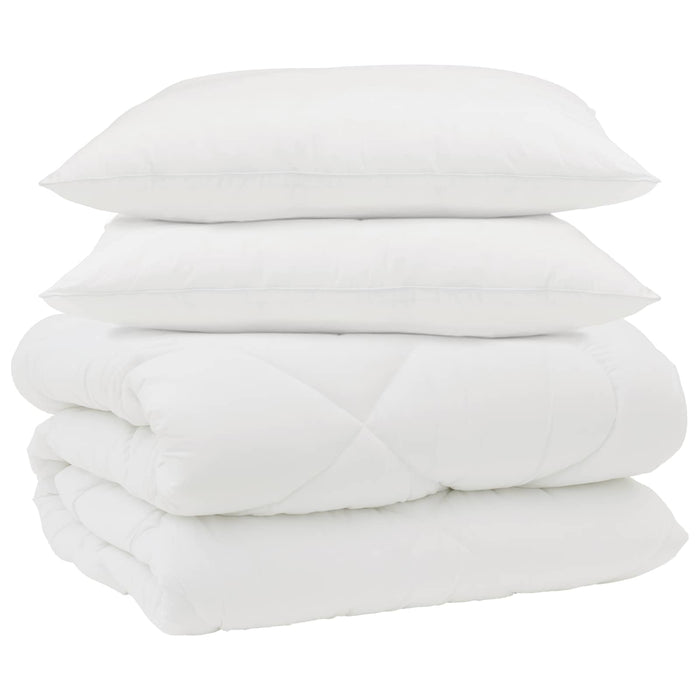 Duvet de iarnă cu pernă 3 pcs Alb Microfibră - WALTI WALTI