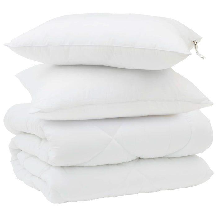 Duvet de iarnă cu pernă 3 pcs Alb Microfibră - WALTI WALTI