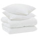 Duvet de iarnă cu pernă 3 pcs Alb Microfibră - WALTI WALTI