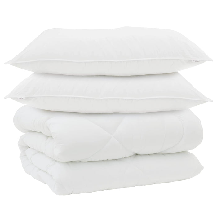 Duvet de iarnă cu pernă 3 pcs Alb Microfibră - WALTI WALTI