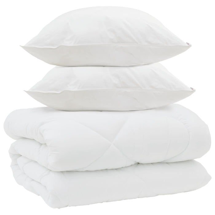 Duvet de iarnă cu pernă 3 pcs Alb Microfibră - WALTI WALTI