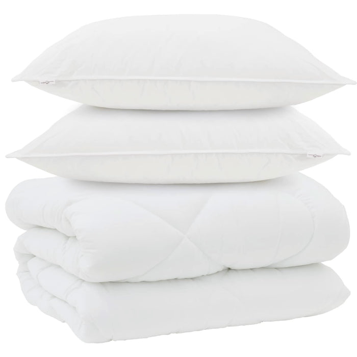Duvet de iarnă cu pernă 3 pcs Alb Microfibră - WALTI WALTI