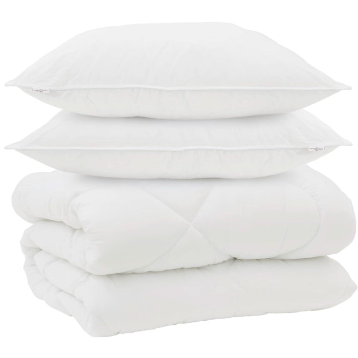 Duvet de iarnă cu pernă 3 pcs Alb Microfibră - WALTI WALTI