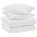 Duvet de iarnă cu pernă 3 pcs Alb Microfibră - WALTI WALTI