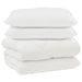 Duvet cu perne cu pernă 3 pcs Alb Microfibră și Pene de Rață - WALTI WALTI