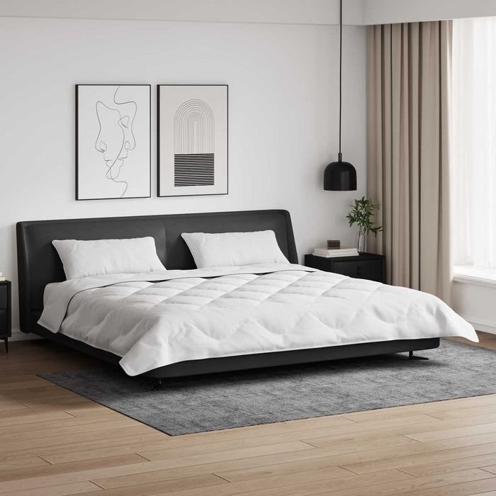 Duvet cu perne cu pernă 3 pcs Alb Microfibră și Pene de Rață - WALTI WALTI