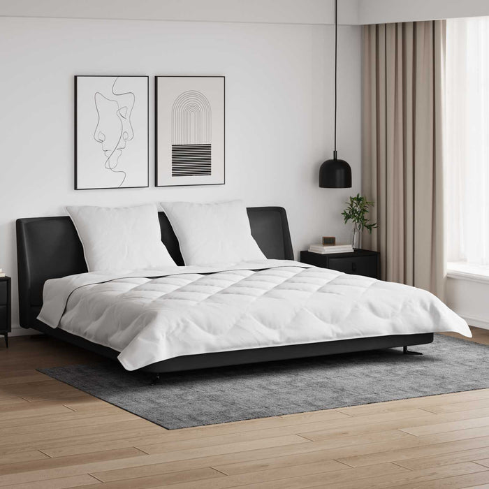 Duvet cu perne cu pernă 3 pcs Alb Microfibră și Pene de Rață - WALTI WALTI