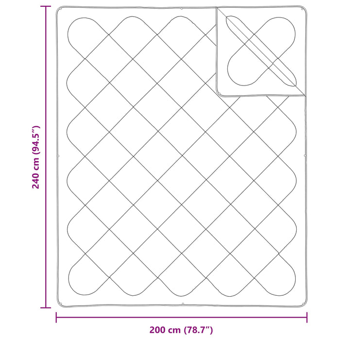 Set de Pături cu pernă 3 pcs Alb Microfibră și Pene de Rață - WALTI WALTI