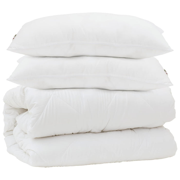 Set de Pături cu pernă 3 pcs Alb Microfibră și Pene de Rață - WALTI WALTI
