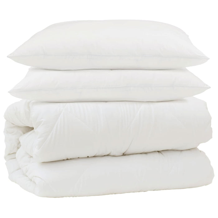 Set de Pături cu pernă 3 pcs Alb Microfibră și Pene de Rață - WALTI WALTI