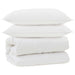 Duvet cu perne cu pernă 3 pcs Alb Microfibră - WALTI WALTI