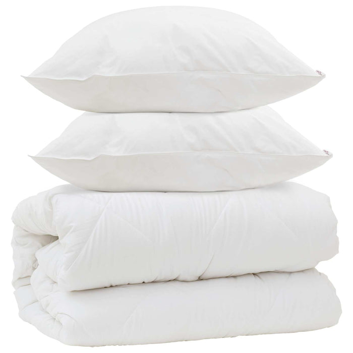 Duvet cu perne cu pernă 3 pcs Alb Microfibră - WALTI WALTI
