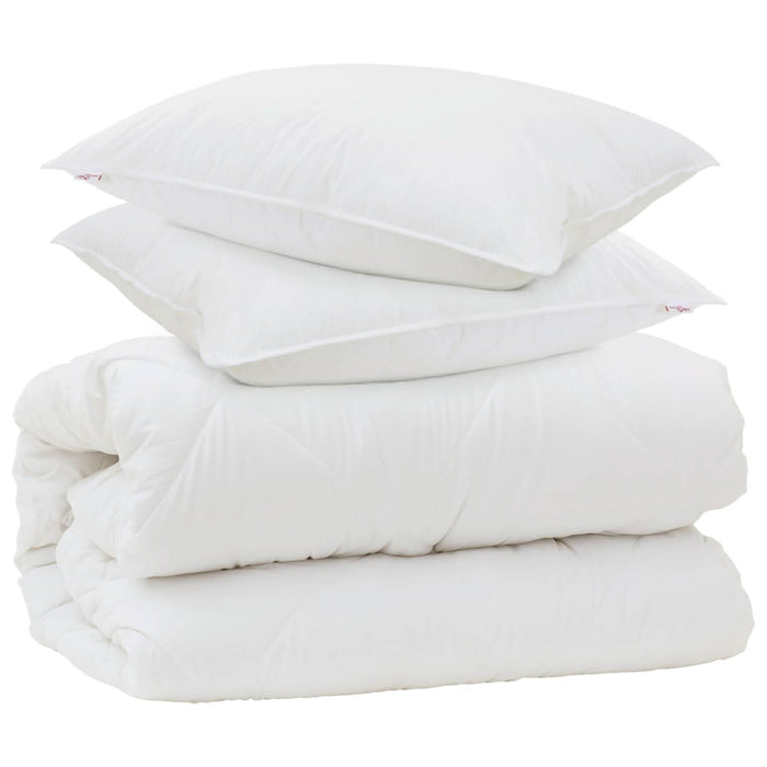 Duvet cu perne cu pernă 3 pcs Alb Microfibră - WALTI WALTI
