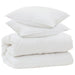 Duvet cu perne cu pernă 3 pcs Alb Microfibră - WALTI WALTI