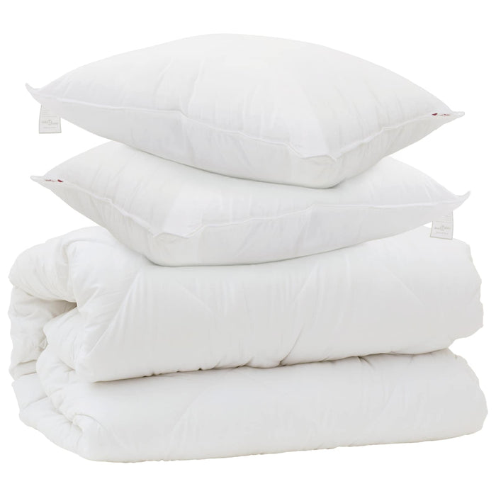 Duvet cu perne cu pernă 3 pcs Alb Microfibră - WALTI WALTI