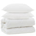 Duvet cu perne cu pernă 3 pcs Alb Microfibră - WALTI WALTI