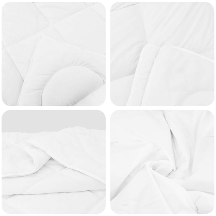 Duvet cu perne cu pernă 3 pcs Alb Microfibră - WALTI WALTI