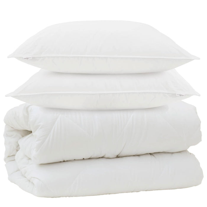 Duvet cu perne cu pernă 3 pcs Alb Microfibră - WALTI WALTI