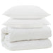 Duvet cu perne cu pernă 3 pcs Alb Microfibră - WALTI WALTI